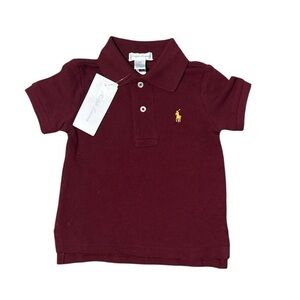 Polo Ralph Lauren Baby Boys Cotton Mesh Polo Shirt  Size 12 Months New With Tag